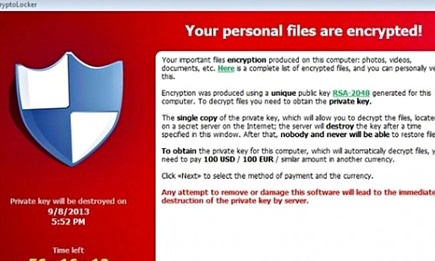 Cryptolocker will encrypt files with a public key that is widely seen as unbreakable.