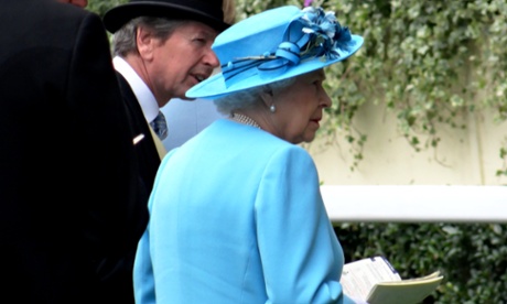 The Queen at Ascot yesterday.