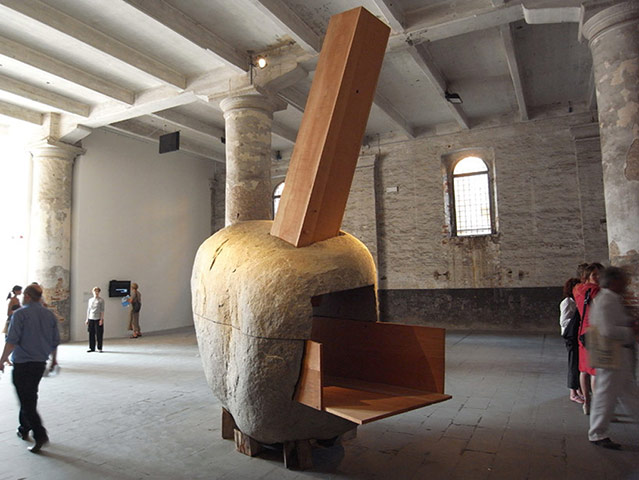 Smiljan Radic: Smiljan Radic boulder at Venice Biennale 2010