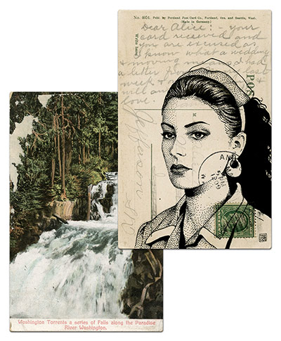 Twin Peaks postcards: Twin Peaks postcards by graphic artist Paul Willoughby