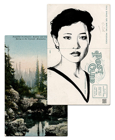 Twin Peaks postcards: Twin Peaks postcards by graphic artist Paul Willoughby