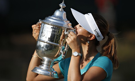 Michelle Wie celebrates