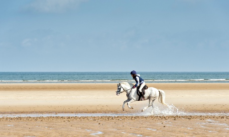 Child riding a horse