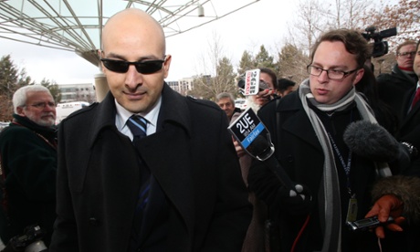 First Secretary of the Egyptian Embassy Sherif Bedair arrives at DFAT this morning.