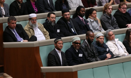 Speaker Bronwyn Bishop acknowledges the presence in the chamber of the Imams during question time.