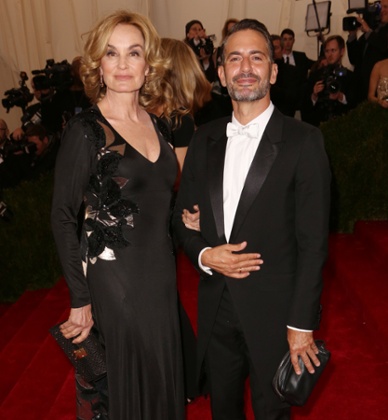 Jessica Lange and Marc Jacobs at the 2014 Met Ball.