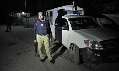 Pakistani police at Peshawar airport