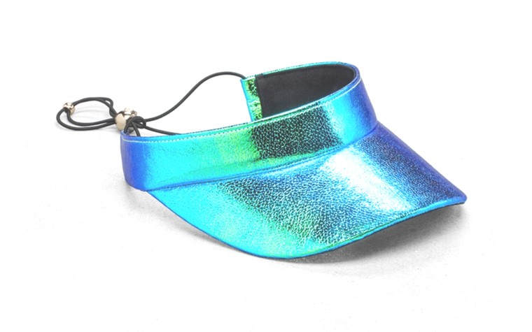 Festival wear: Festival wear - holographic oil slick green visor by & Other Stories