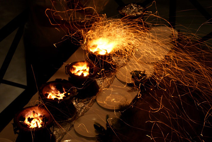 Your pictures: Blown flames at night