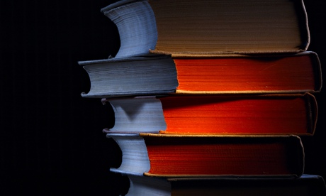 Books in shadow