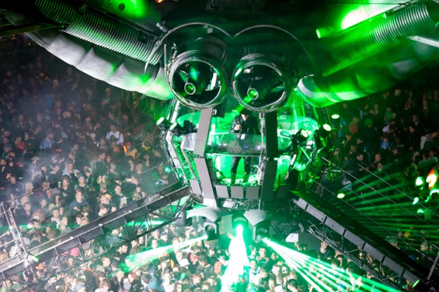 Nero DJs inside the Arcadia spider