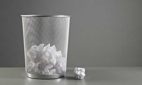 wire mesh paper bin. Image shot 2008. Exact date unknown.