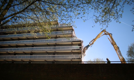 The Heygate Estate, Elephant & Castle, London being demolished
