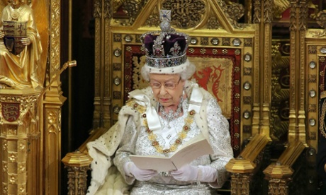 The Queen at the state opening of parliament in 2013, during which she introduced 15 new bills.