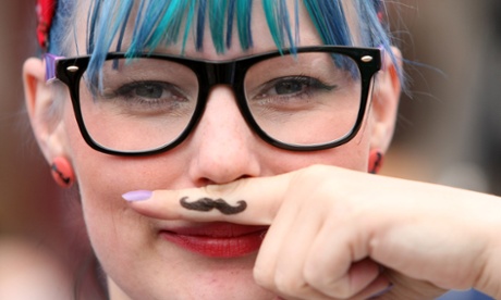 The moustache is ironic. Spotted any hipsters in the world?
