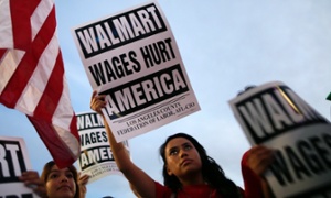 'Walmart moms' walk off the job in protest at pay and conditions