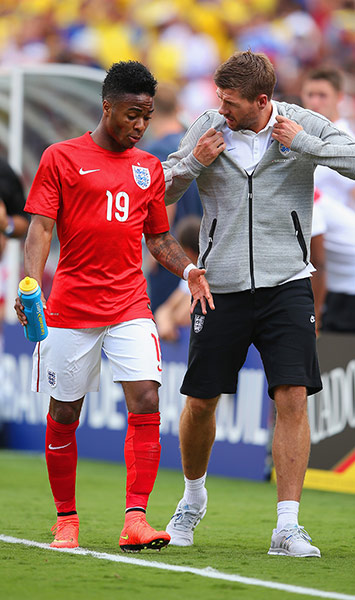 England v ecuador: Raheem Sterling sent off