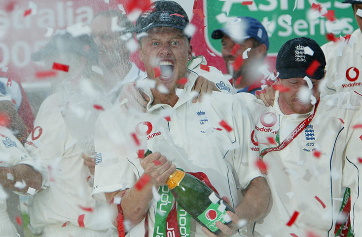 Flintoff gallery: Ashes 2005 victory celebration