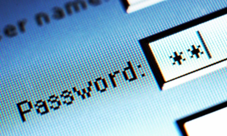 Password field on computer screen