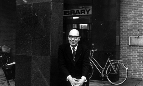 Philip Larkin - poet - outside Hull University library where he worked as a librarian.