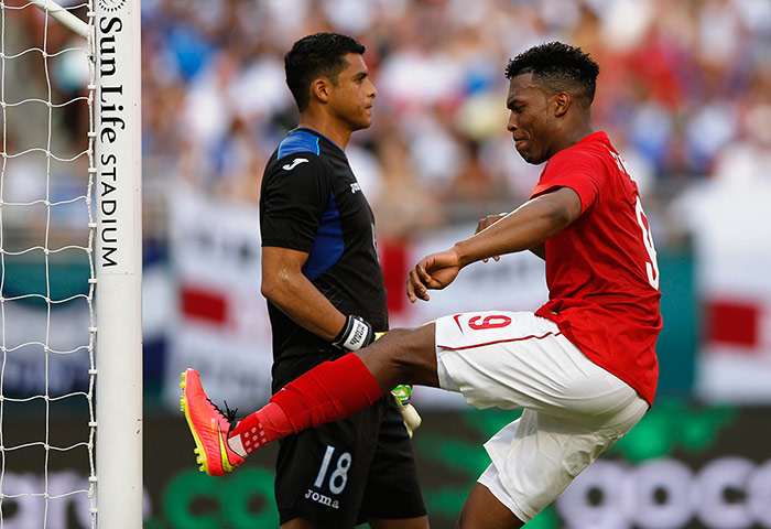 eng v hon: England's Sturridge reacts