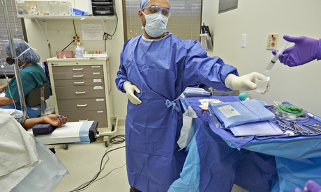 Preparation before surgery.
