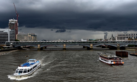 Storm clouds in London