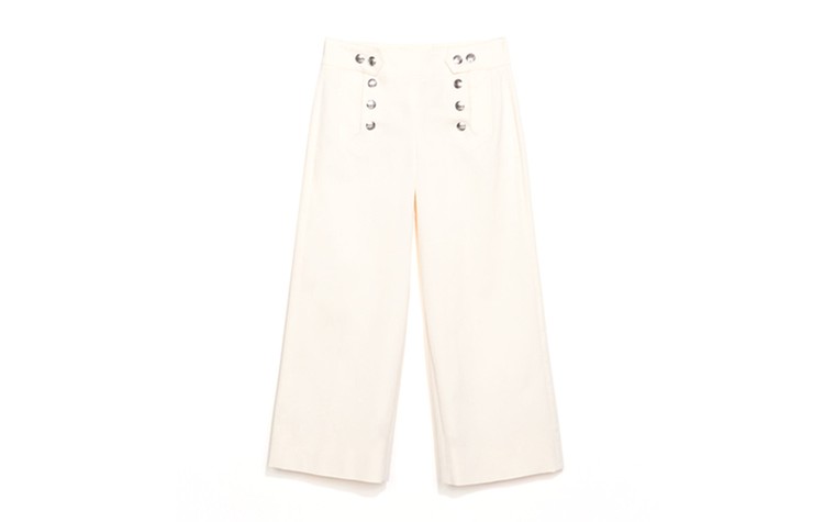 Culottes: Culottes - cream with military buttoning on top by zara