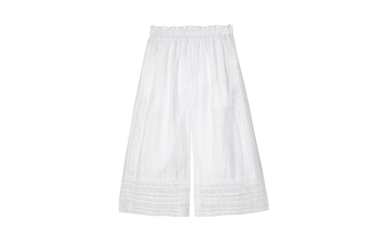 Culottes: Culottes - white broderie anglaise culottes by Miguelina