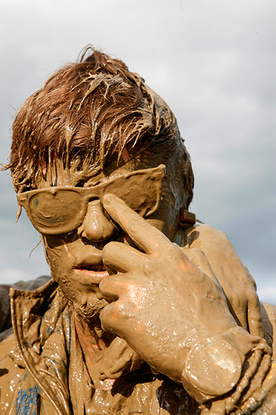 original observer: Mud man at Glastonbury 2014