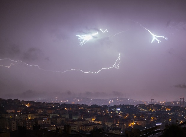 Thunderstorms in Istanbul