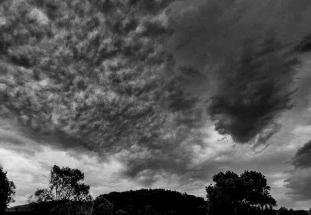 Heavy storm over Ottenburg in the Dijle valley