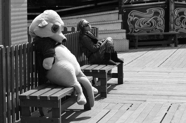 You get all sorts on this pier when the sun shines on the central pier in Blackpool.