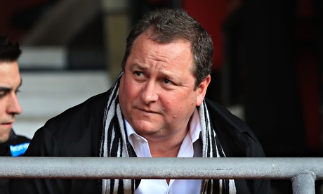Mike Ashley at Premier League match 