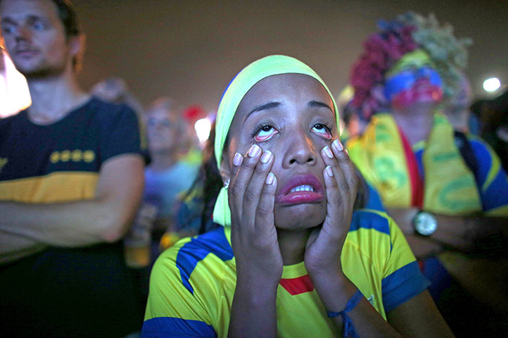 Agony and ecstasy: World Cup Fans Gather To Watch Matches In Rio