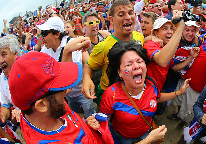 Agony and ecstasy: World Cup Fans Gather To Watch Matches In Rio