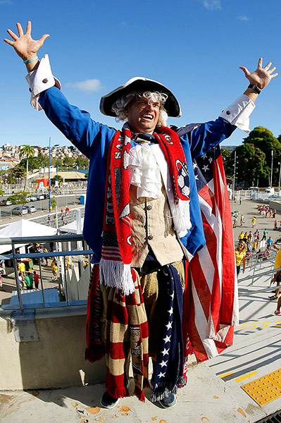 belgium v usa: USA fan