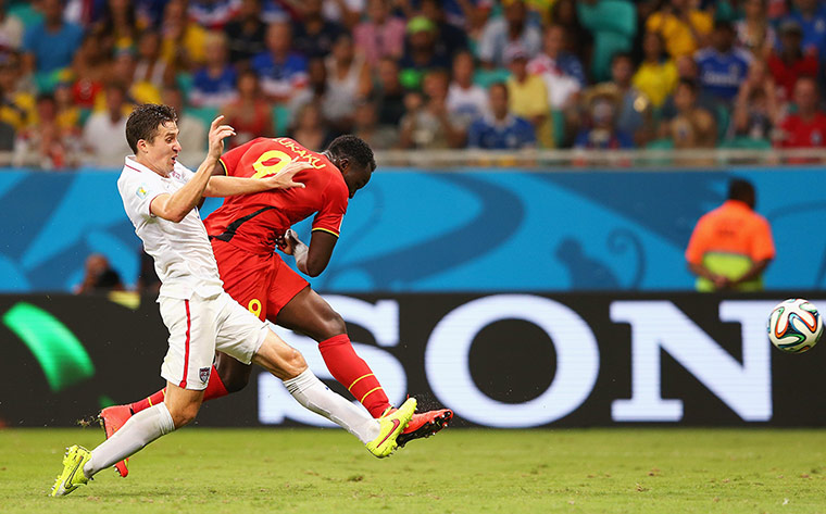 belgium v usa: Lukaku scores