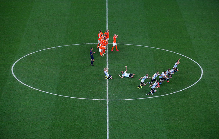 world cup semifinal: Argentina celebrate