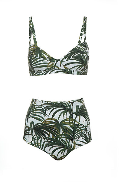 Fashion wish list2: green palm print bikini