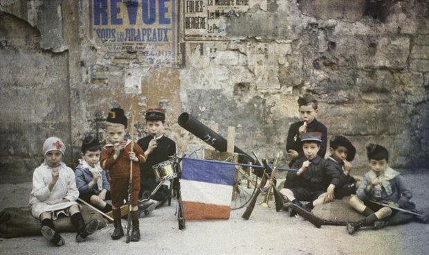 Children and War: The Troops Take a Well-Earned Rest, Enjoying Barley Sugar.