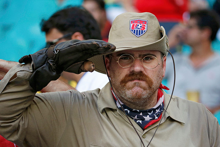 World Cup fans: US superfan 'Teddy Goalsevelt' gives a salute