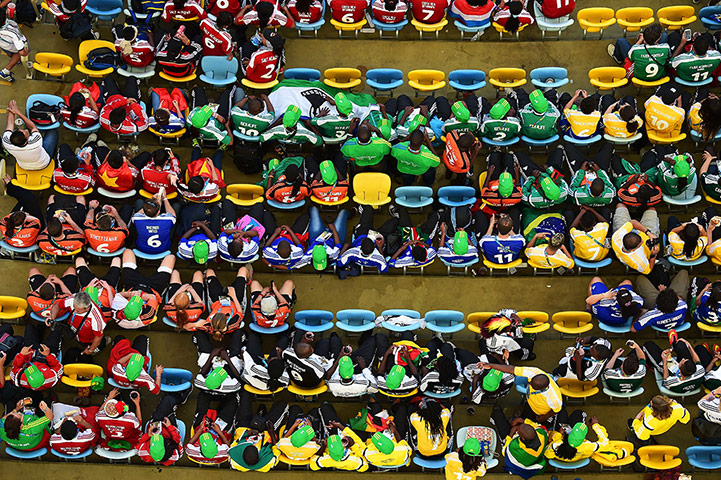 World Cup fans: TOPSHOTS  Crowd gathers in their seats a