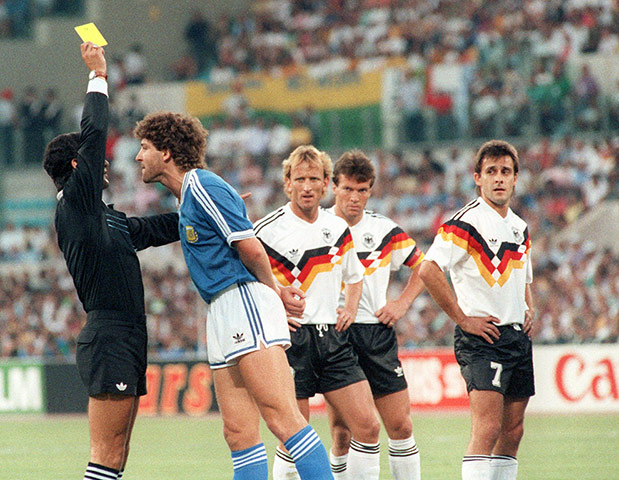 1990 world cup final: Gustavo Dezotti booked