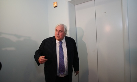 The member for Fairfax Clive Palmer talks to the media in the press gallery of Parliament House this afternoon, Monday 14th July 2014.