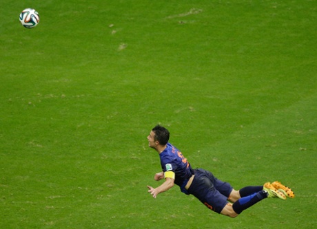 Robin van Persie's fantastic header set up Holland's victory against a Spain team 'with a bad attitude'.