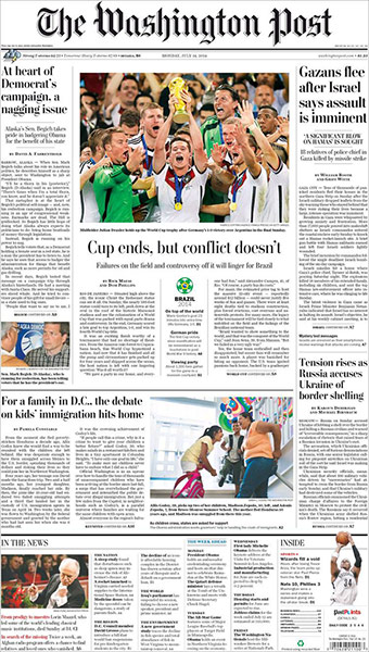 front pages : The Washington Post