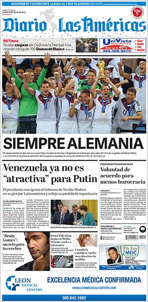 front pages : Diario Las Americas