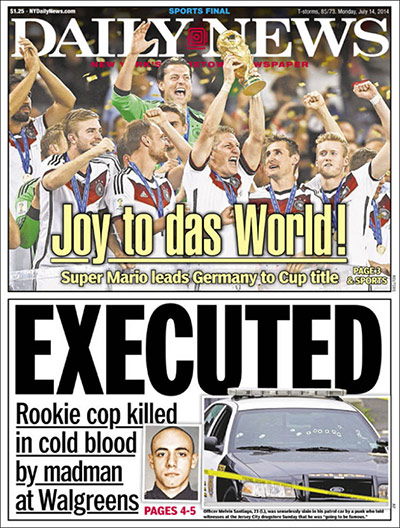 front pages : The New York Daily News 