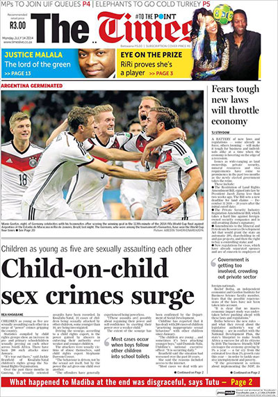 front pages : The Times India